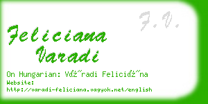feliciana varadi business card